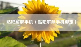 贴吧解绑手机（贴吧解除手机绑定）