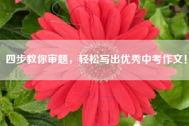 四步教你审题，轻松写出优秀中考作文！